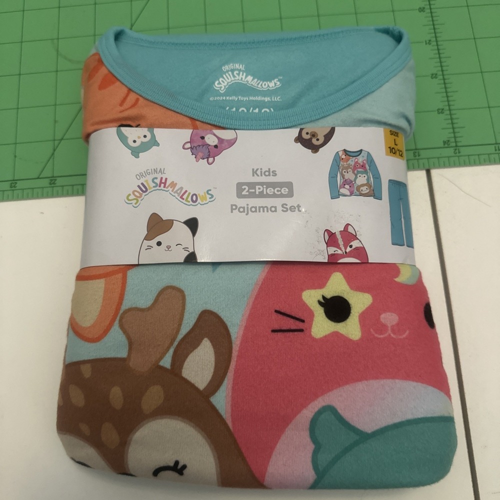 Original Squishmallows Kids 2-Piece Pajama Set Size L (10/12)
